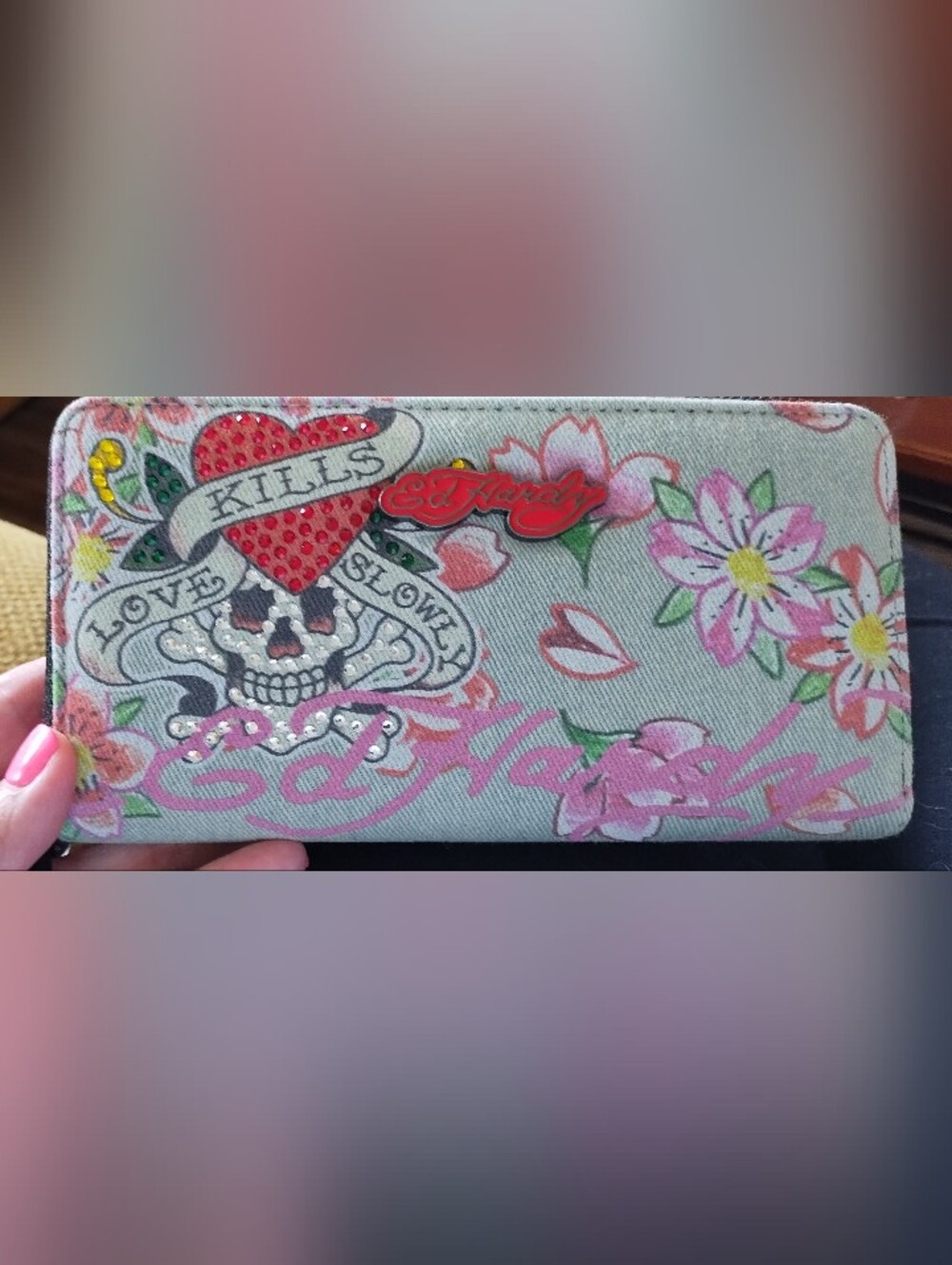 Ed Hardy Denim Wallet NWT